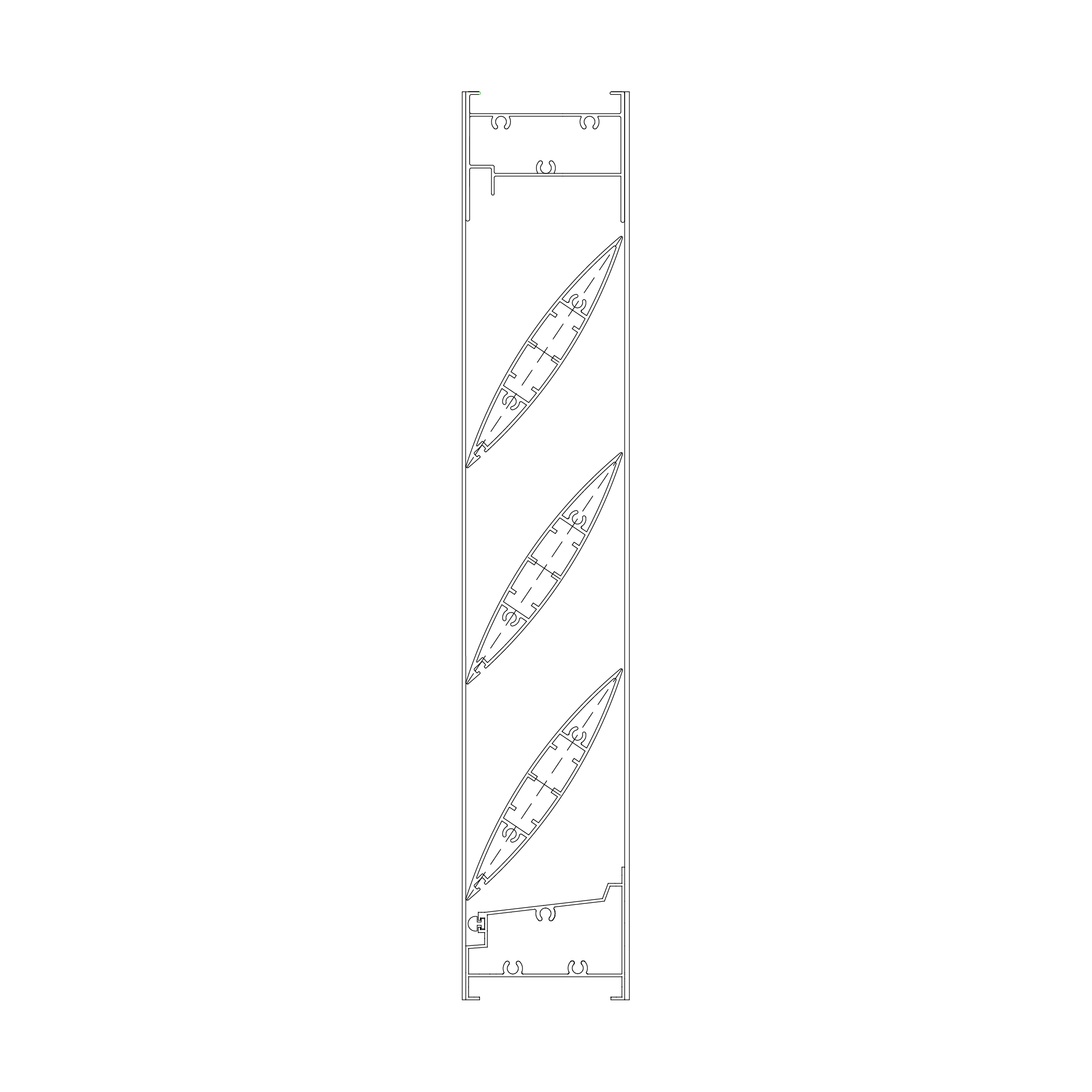 Alum Perforated Sunbreaker Diagram